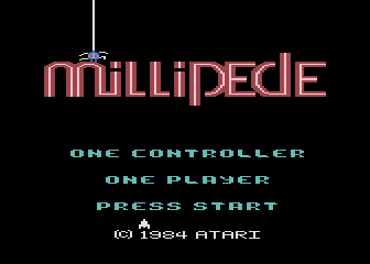 Millipede title screen for Atari 5200